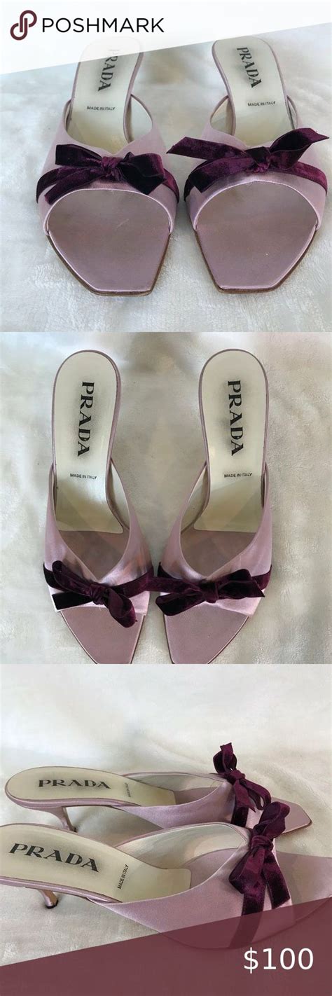 prada pink satin mules|prada slippers and mules.